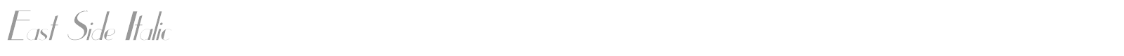 East Side Italic font preview